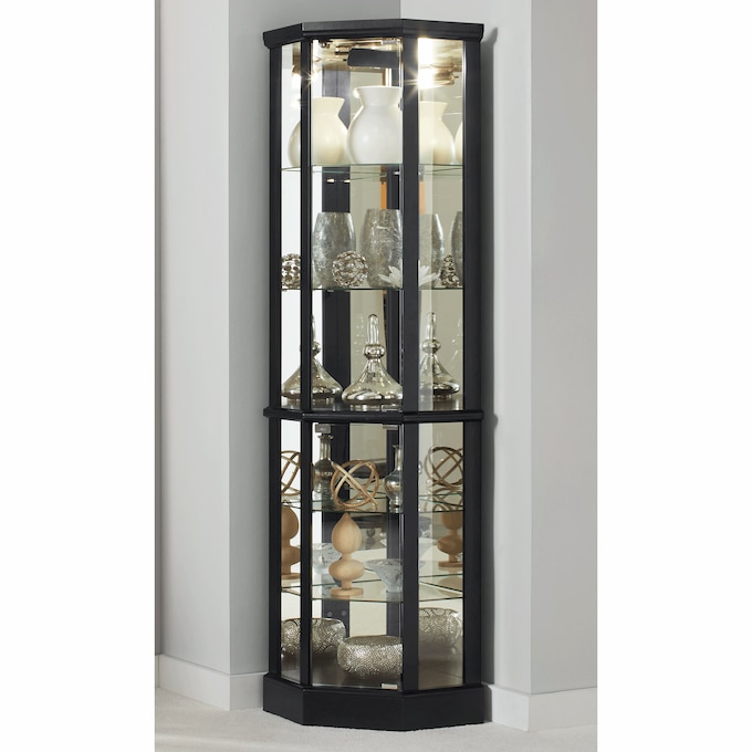 Lit Corner Curio Cabinet, , large