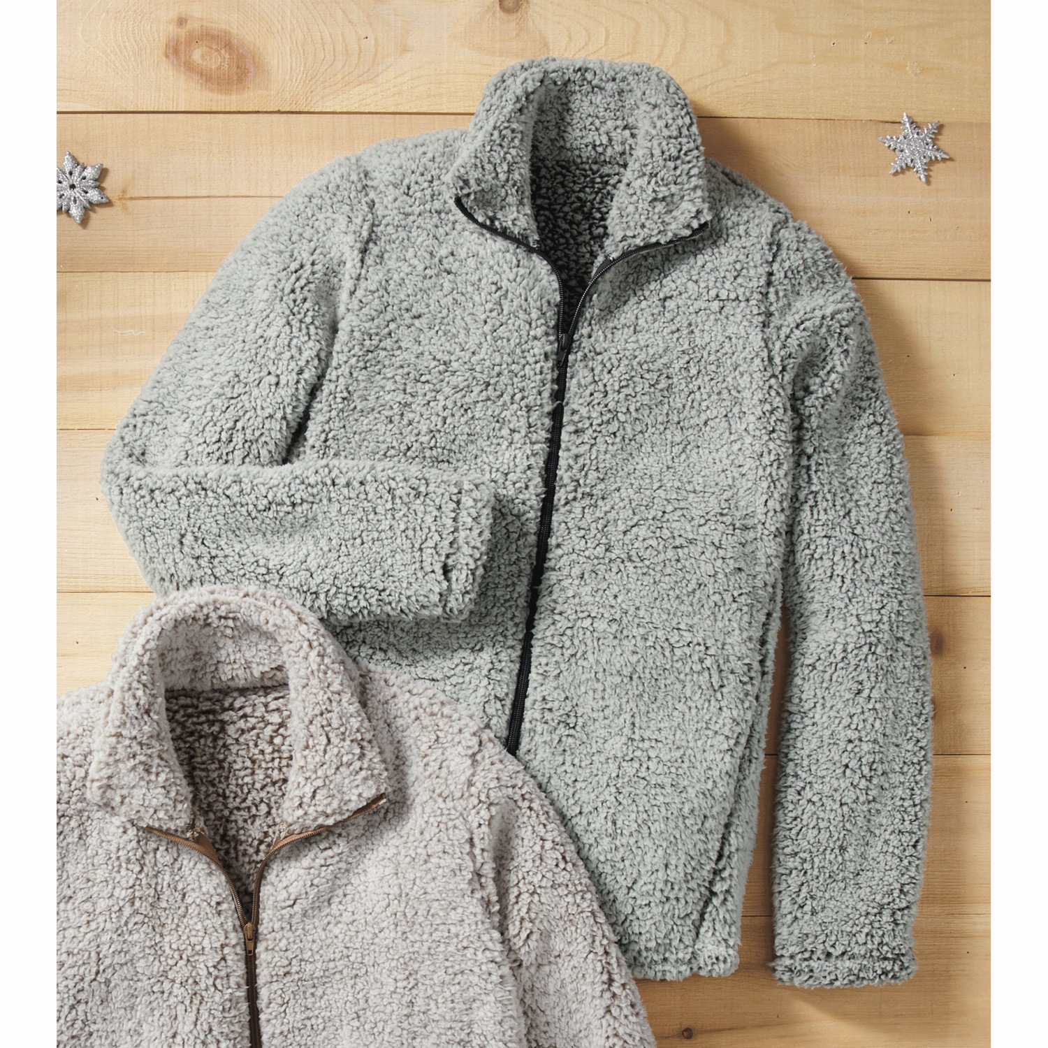 Women's Sherpa Fleece Zip-Up Sherpa Jacket | Seventh Avenue