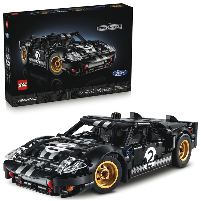 LEGO Technic 1966 Ford GT40 MKII Race Car, Black, large
