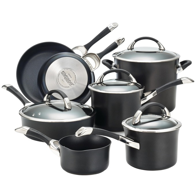 Circulon Symmetry Hard-Anodized Nonstick Cookware Set, Black, large