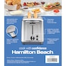 Hamilton Beach Stainless Steel 2-Slice Toaster, Stainless Steel, large