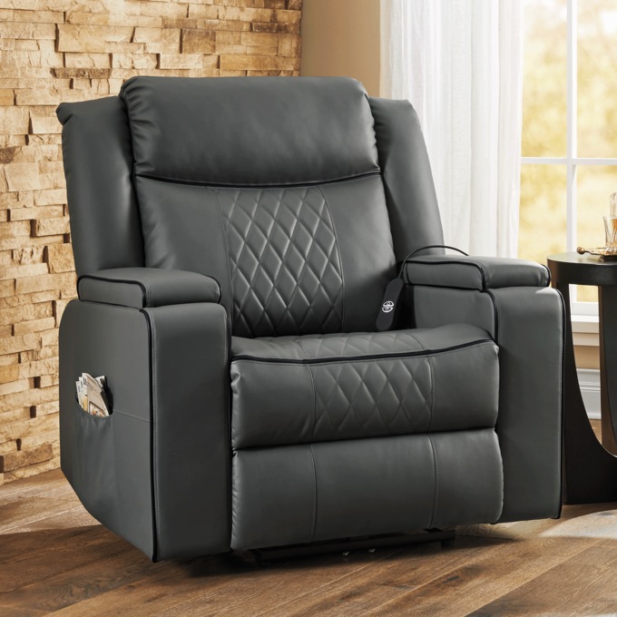 Hattie Power Recliner with Storage, , large