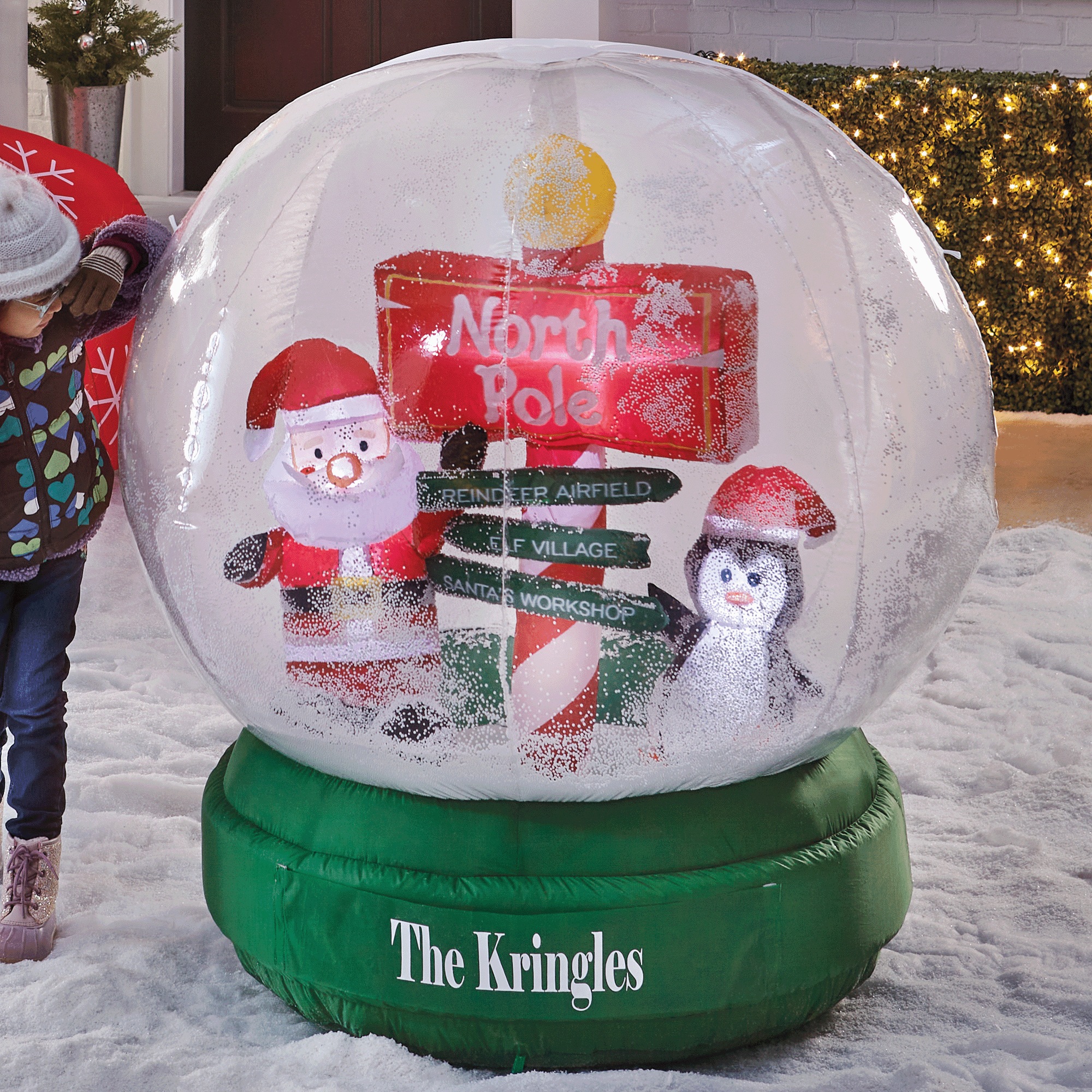 North Pole Snowglobe Inflatable, , large