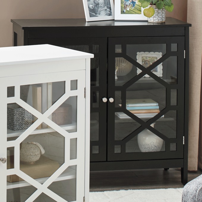 Harper Geo Cabinet, Black, large