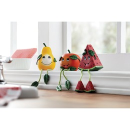 Set of 3 Fruit Shelf Sitters, , large