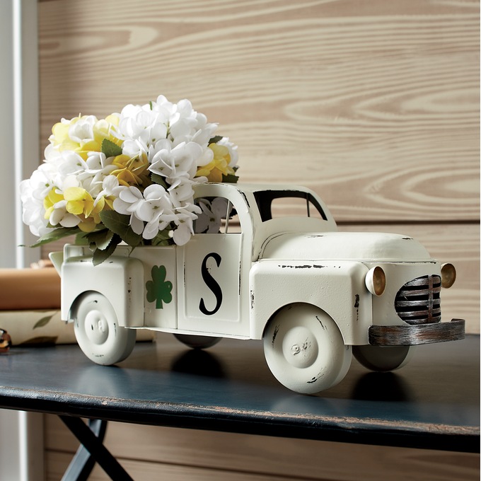White Truck with Hydrangeas, , large