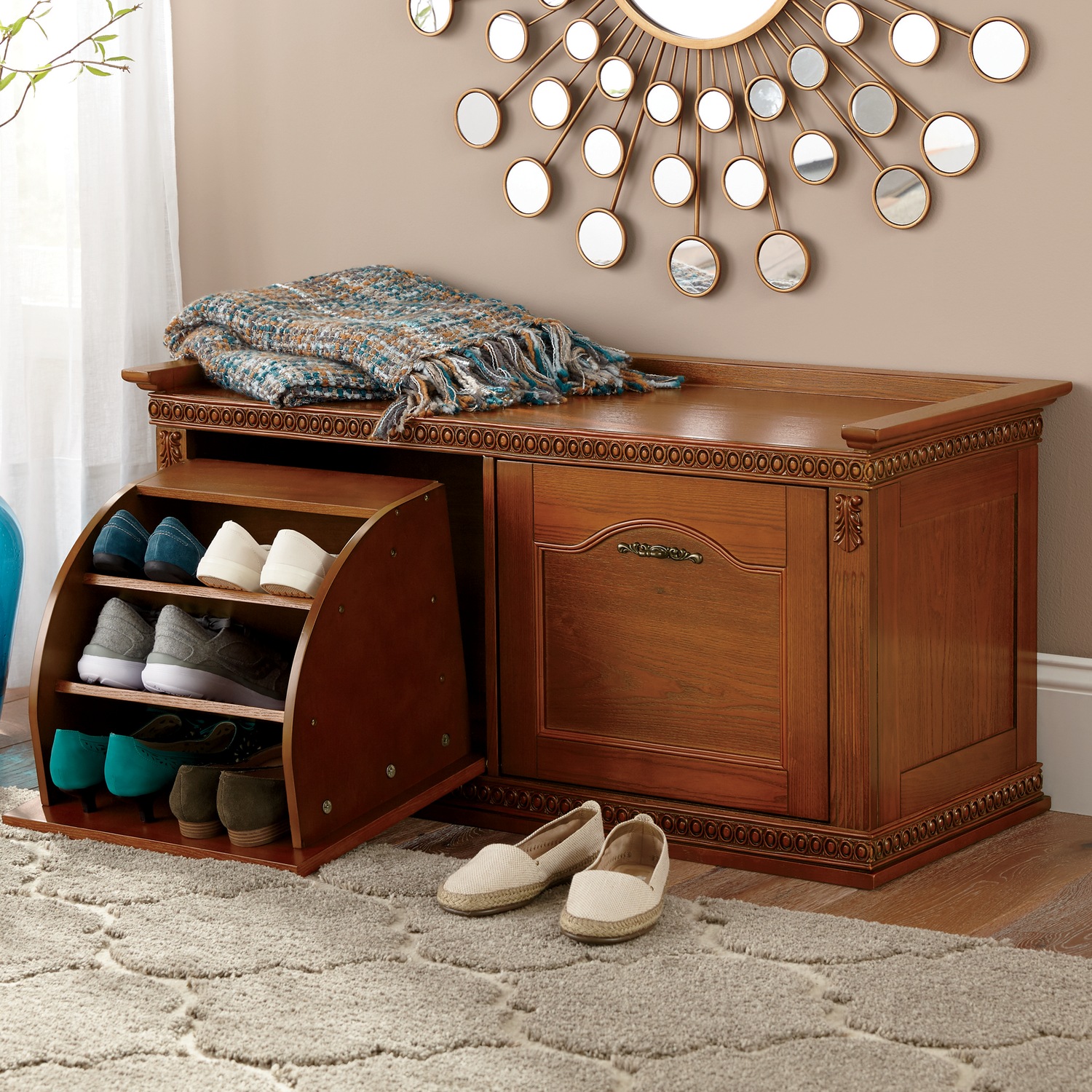 Signature Shoe Storage Bench | Seventh Avenue