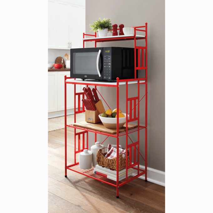 Romann Microwave Stand, Red, large