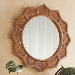 Carved Global Decorative Wall Mirror, , large