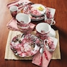 16-Piece Large Floral Porcelain Dinnerware Set, , large