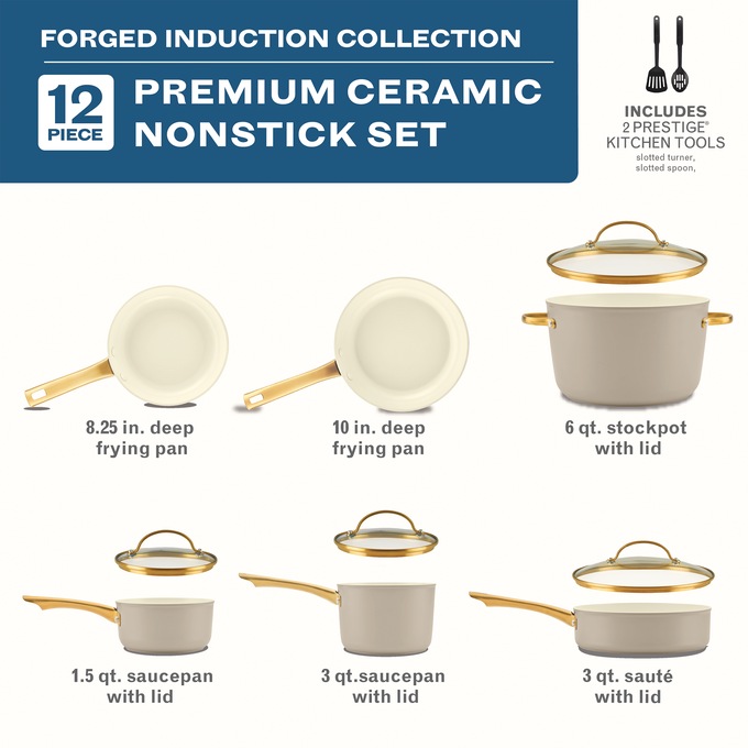 Farberware 12-Piece Forged Aluminum Cookware Set, , large