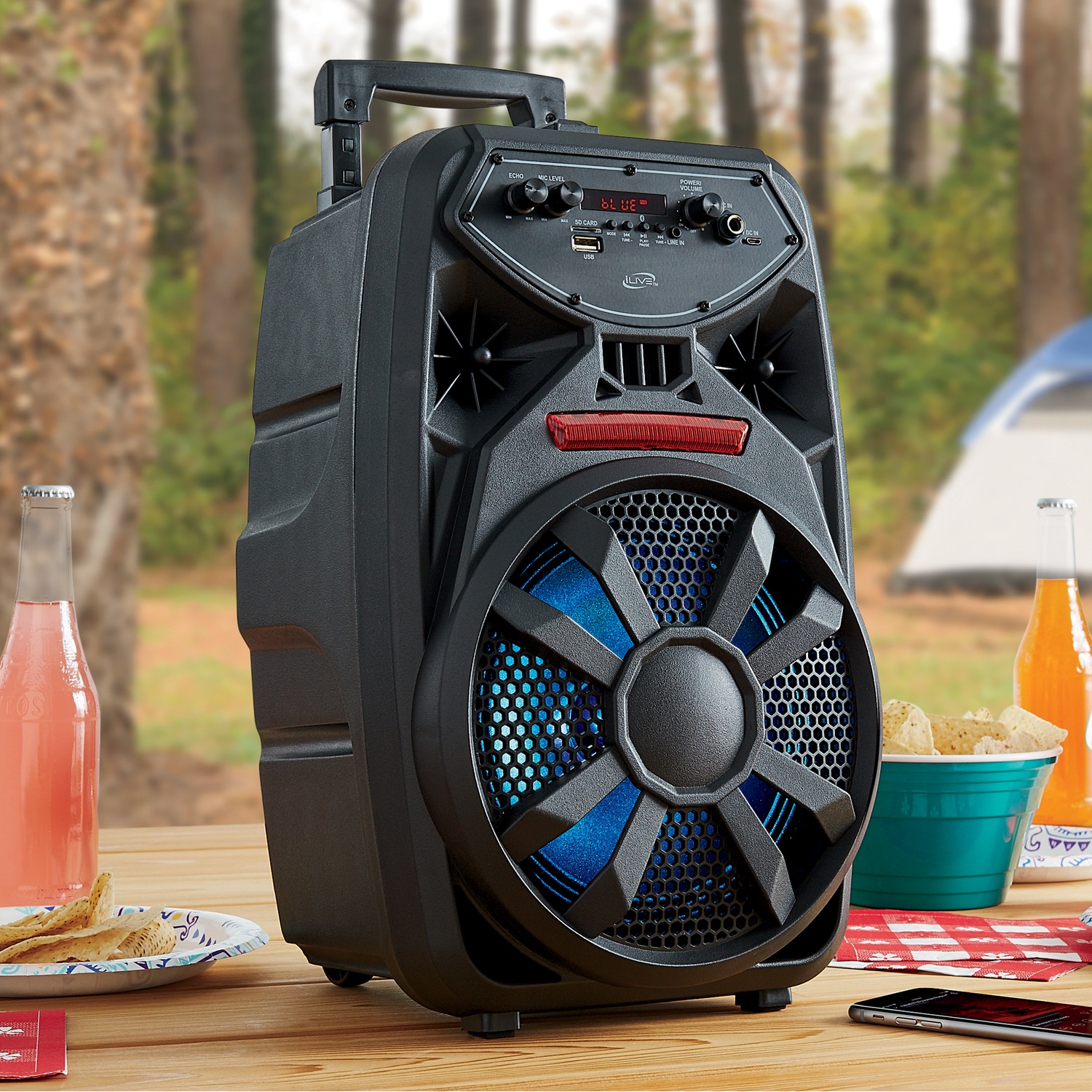 iLive Wireless Tailgate Party Speaker with Lights Seventh Avenue