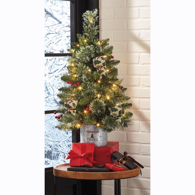 Christmas Tree Farm Mini Faux Tree, , large