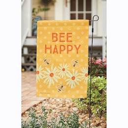 Bee Happy Garden Flag, , large