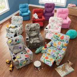 Kids Recliner with Cup Holder, , large