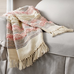 Textured Stripe Throw, , large