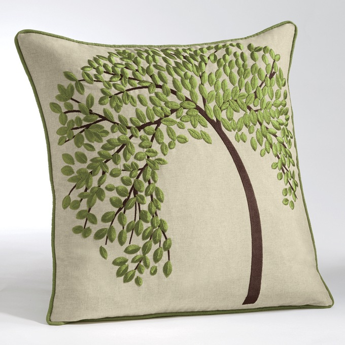 Embroidered Tree Pillow Seventh Avenue