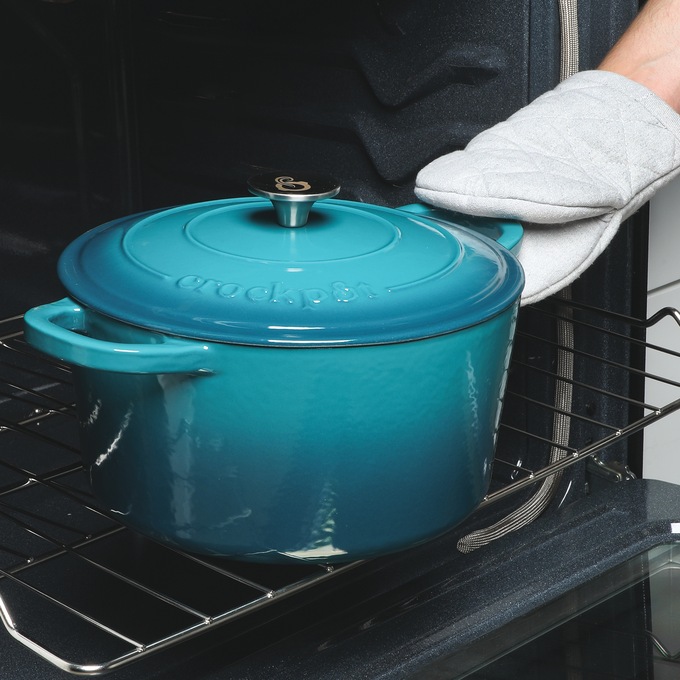Crock Pot Artisan 7-qt. Enameled Cast Iron Round Dutch Oven with Lid, , large