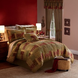 Berkshire Jacquard Comforter Set, Accent Pillow and Window Treatments, , large