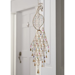 Peacock Bell Wind Chime, , large