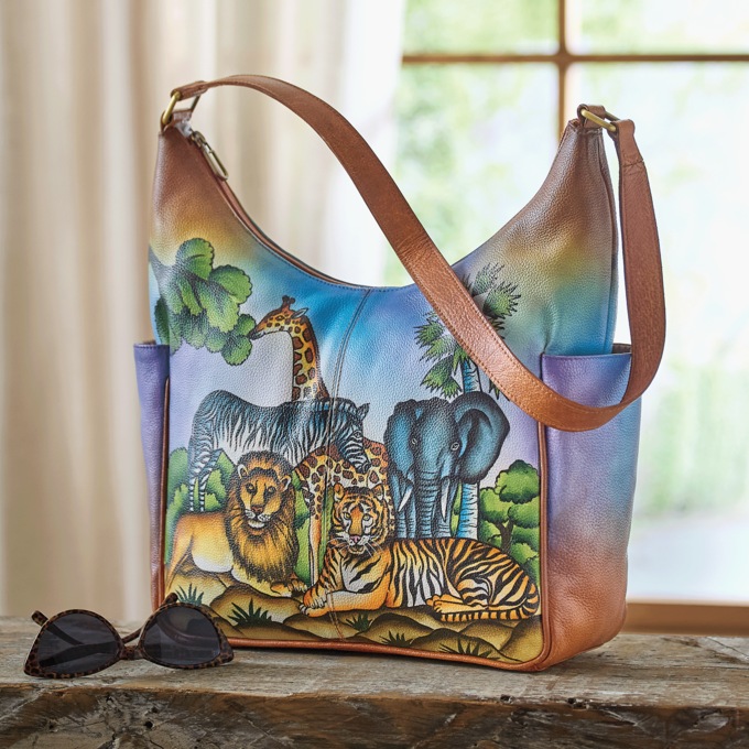 Animal Kingdom Hand Painted Bag, , large