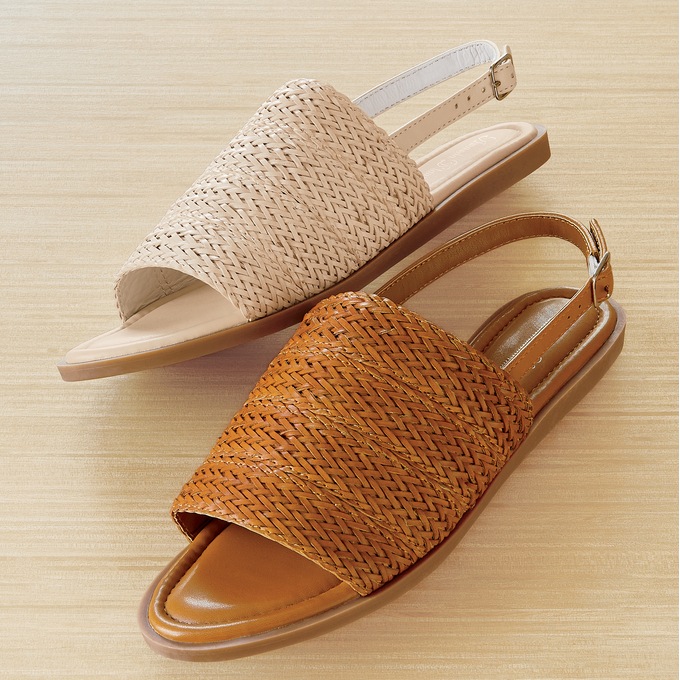 Amanda D&#39;Laurie Woven Vamp Slingback, , large