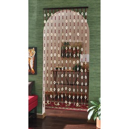 Diamond-Shaped Beaded Door Curtain, , large