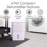 Crane 4-Pint Compact Dehumidifier, White, large