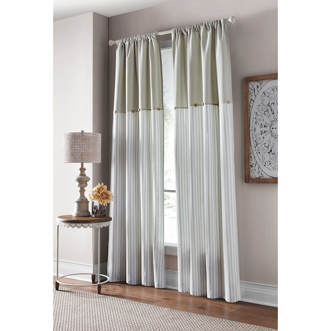 Cotton Striped Panel with Buttons, , large