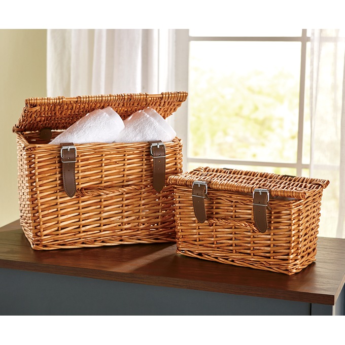 Set of 2 Nested Woven Baskets, , large