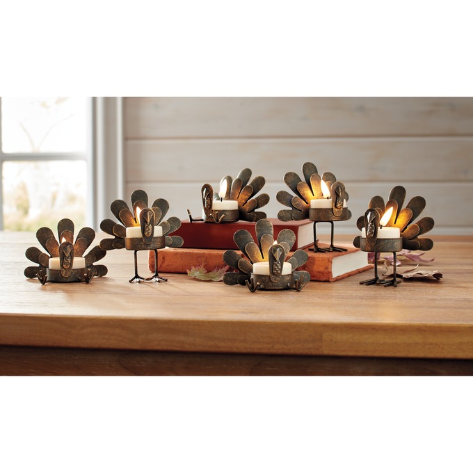 Set Of 6 Holiday Candleholders, , large
