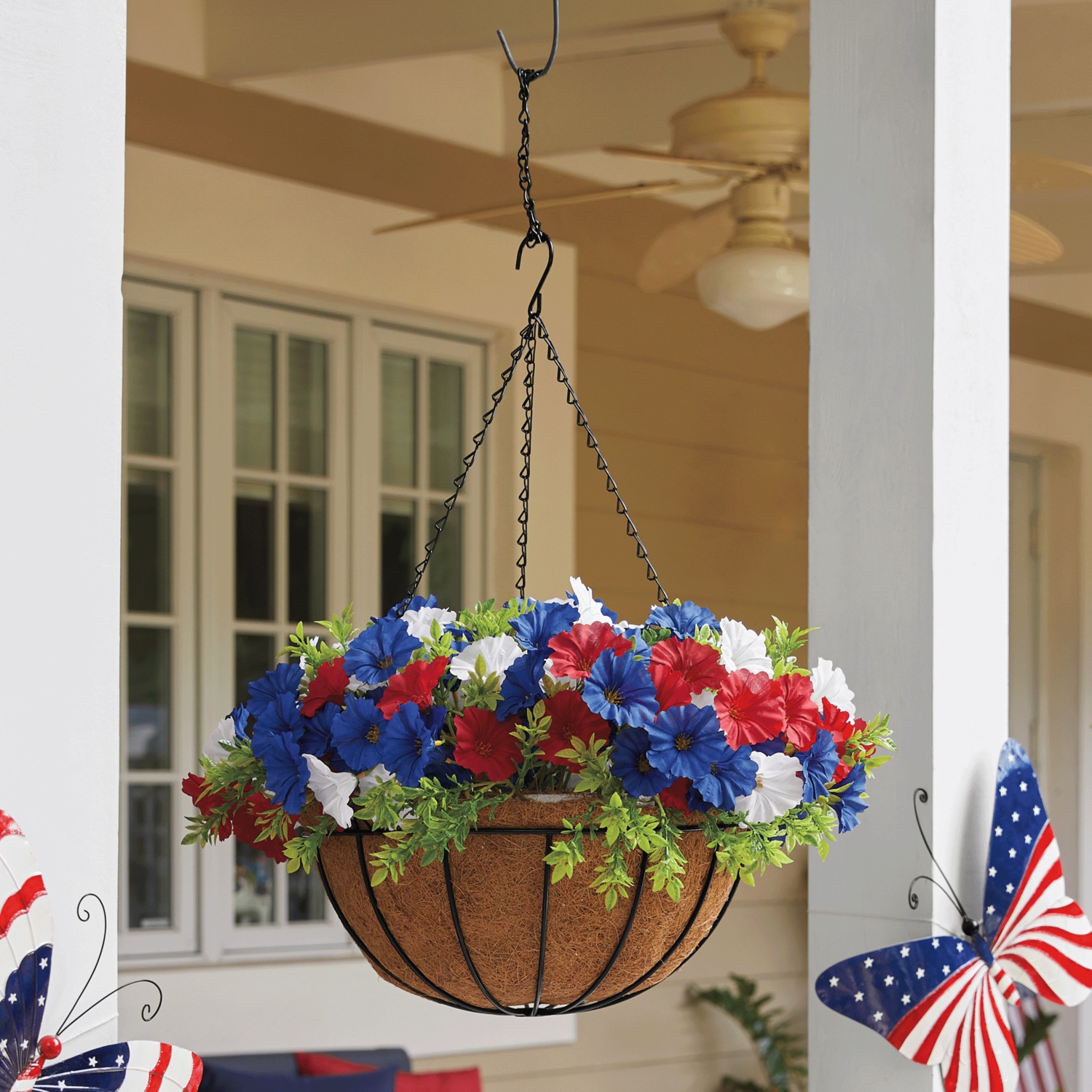 Americana Hanging Basket | Seventh Avenue