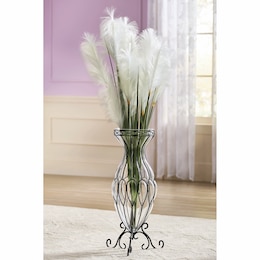 Glass Floor Vase with Stand, , large
