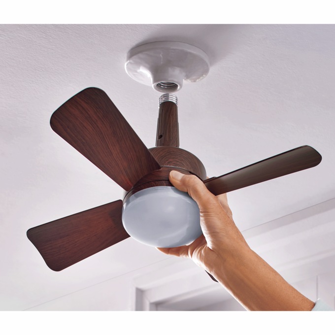 Bell+Howell Socket Fanlight, Woodgrain, large