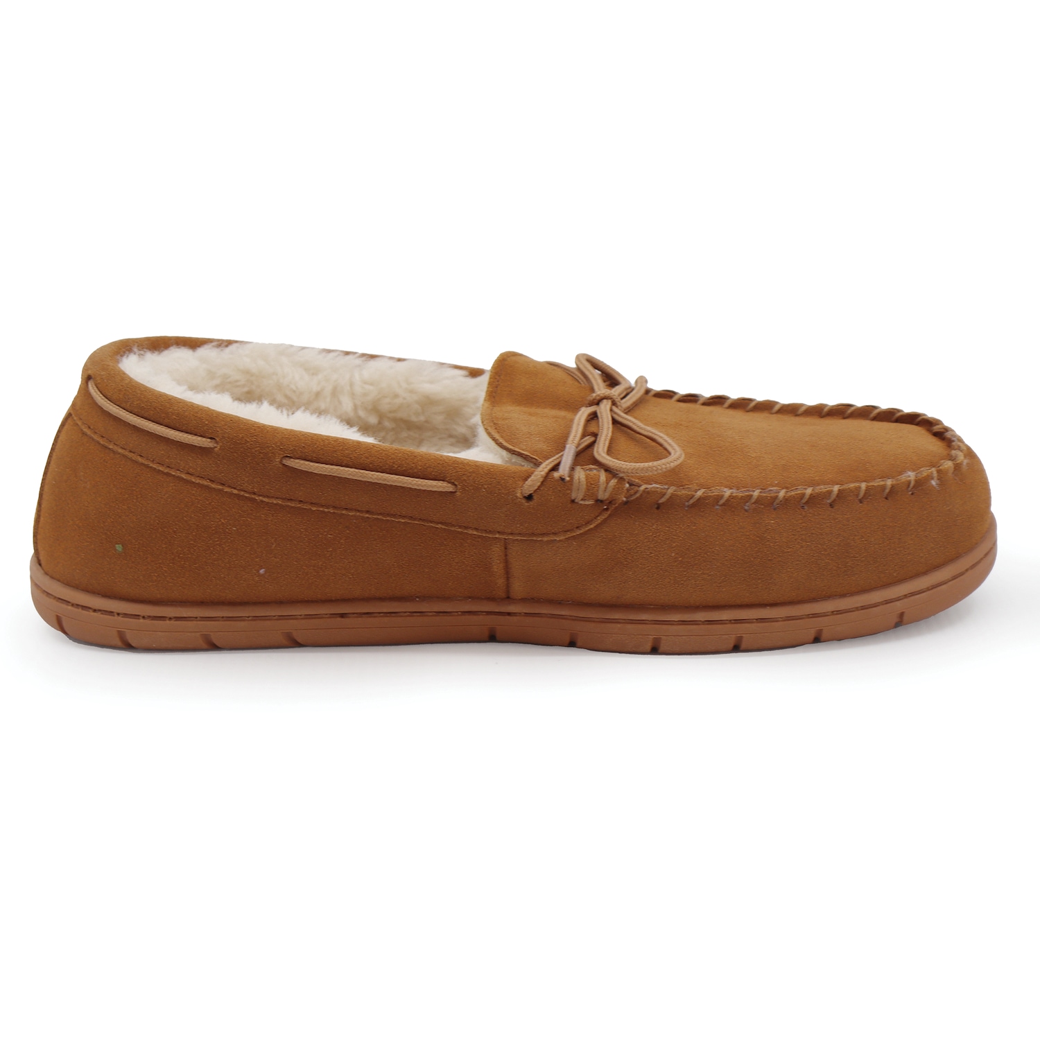 Men's Suede Moccasin with Faux-Fur Lining | Seventh Avenue