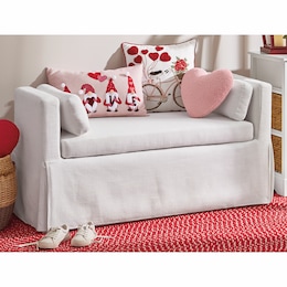 Skirted Bench with Lumbar Pillows, , large