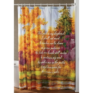 Fall Prayer Shower Curtain, , large