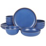 Gibson Home Rockabye 12-Piece Double Bowl Dinnerware Set, , large