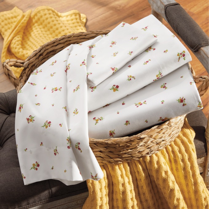 Vibrant Floral Microfiber Sheet Set, , large