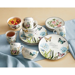 16-Piece Sweet Home Butterfly Dinnerware Set, , large