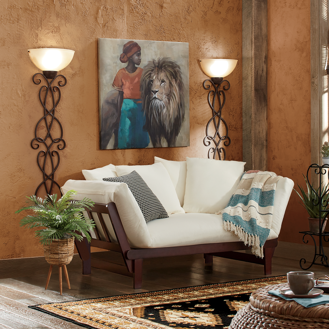 Aliana with Lion Canvas, , large