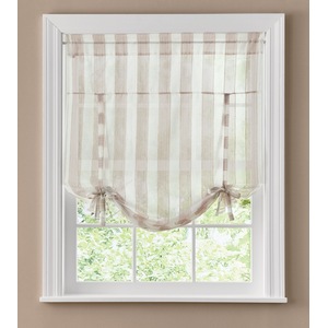 Natural Dobby Stripe Tie-Up Shade, , large