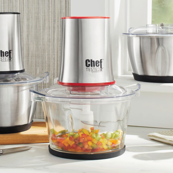 Chef Tested Food Processor by Wards, Red, large