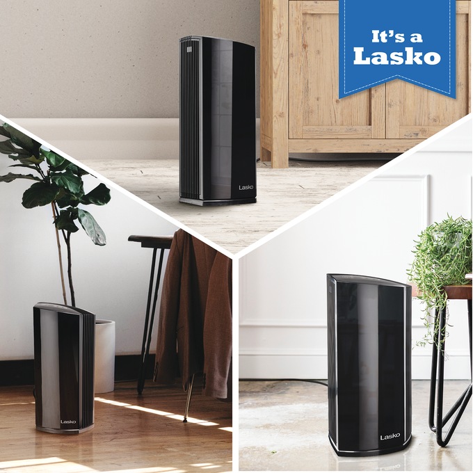 Lasko LP450 Air Purifier with Odor Reduction, Black, large
