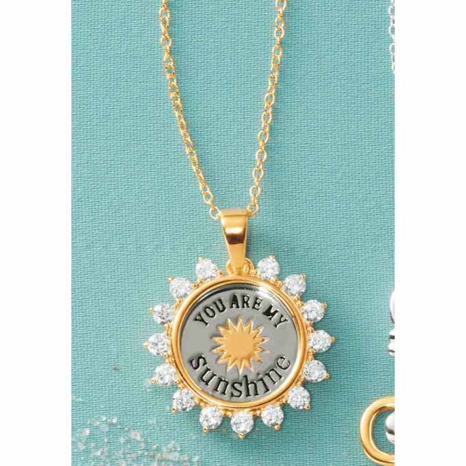 Two-Tone Sentiment Pendant, , large