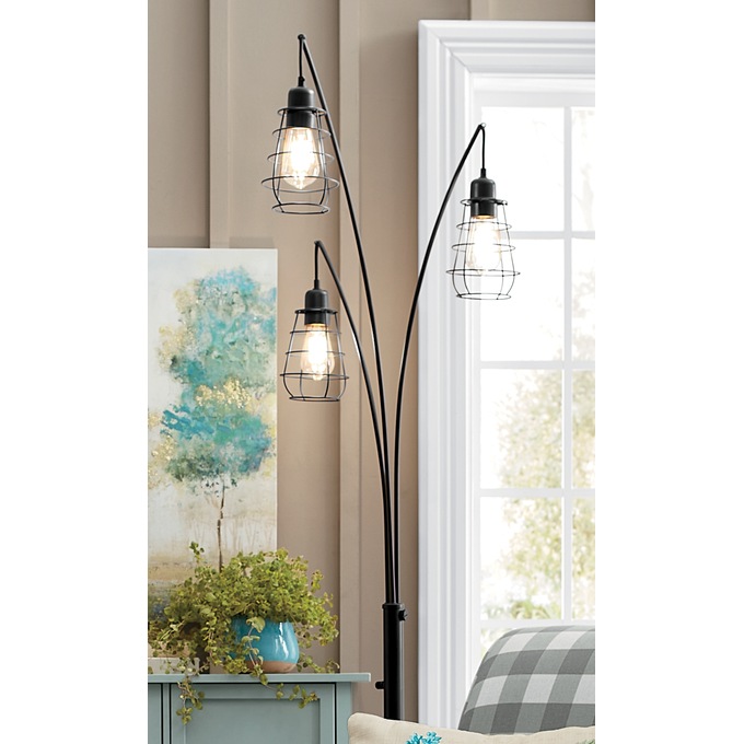 Caged Arched Floor Lamp, , large
