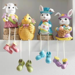 Set of 4 Easter Shelf Sitters, , large