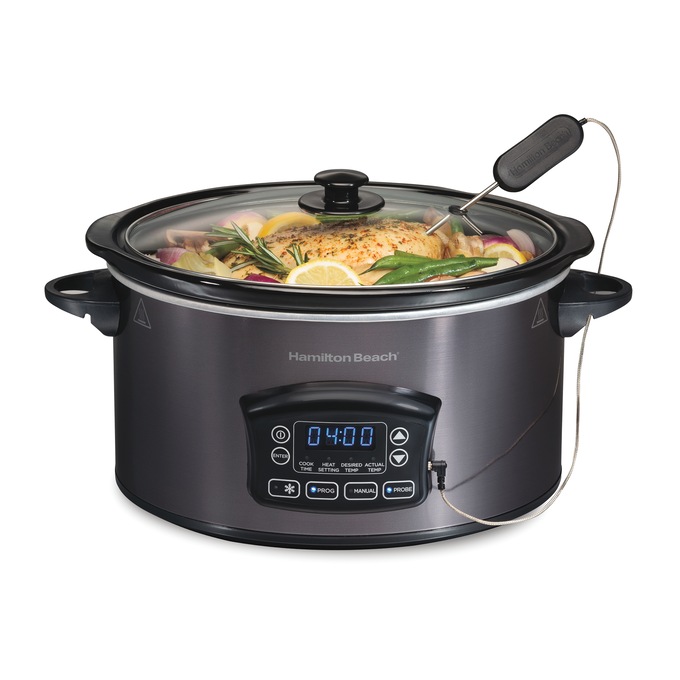 Hamilton Beach 6-Quart Programmable Defrost Slow Cooker, , large
