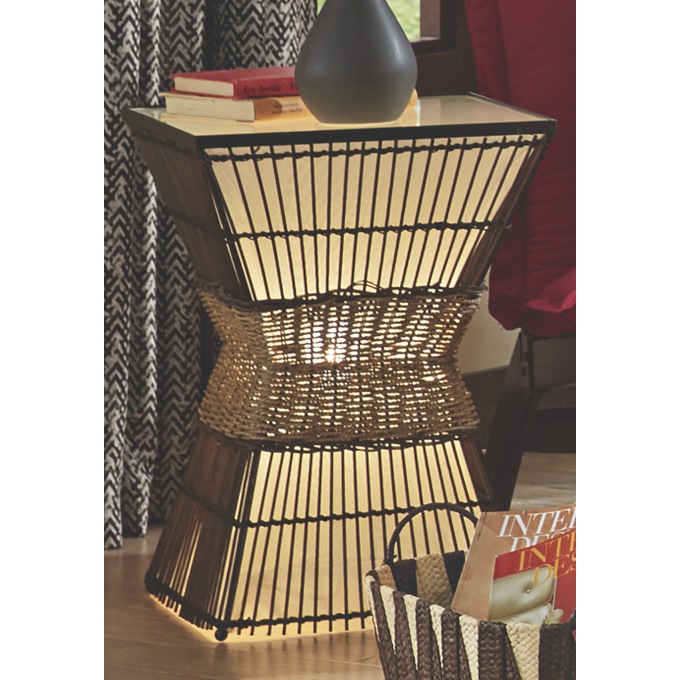 Palisade Cane Lighted Table Seventh Avenue
