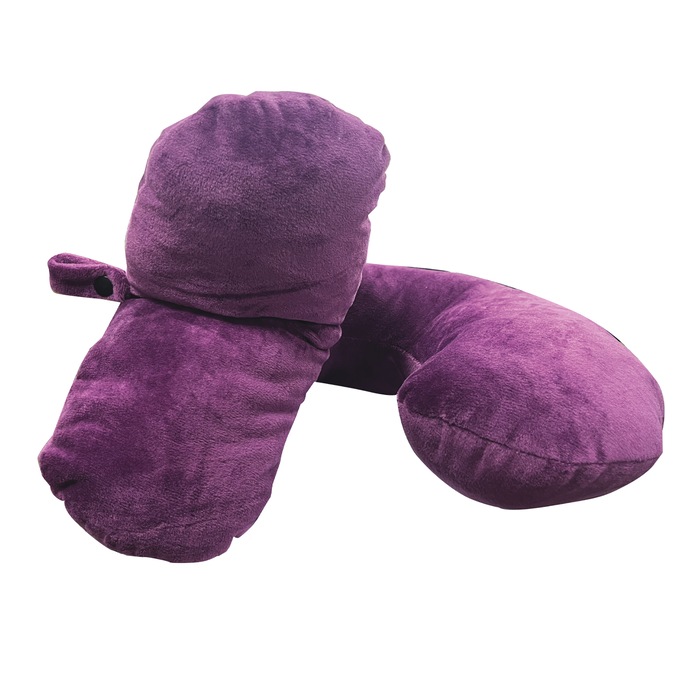 Side Sleep Head Cradle Pillow, Purple, large
